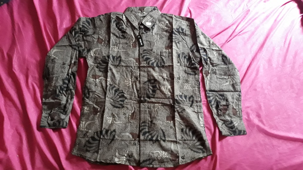 Batik Pria Slim Fit Premium Kemeja Baju Batik Pria Lengan Panjang Slimfit