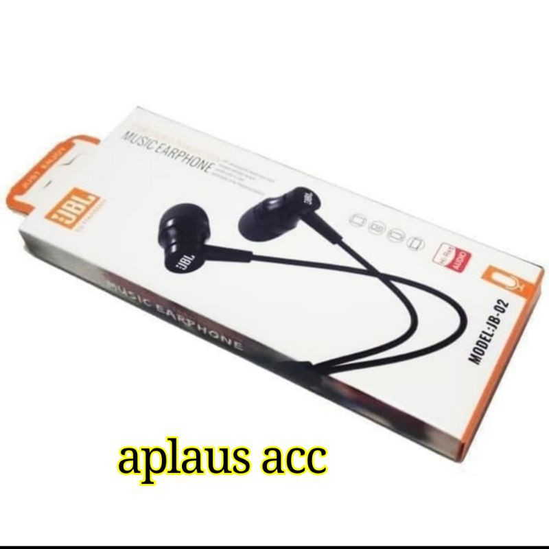 Handsfree/Headset JBL JB-02 + Mic Musik Earphone