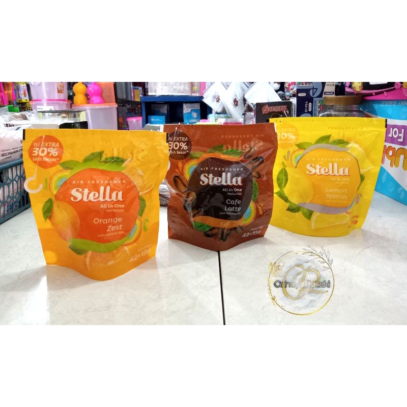 Pengharum Ruangan Stella 55 gram / Pengharum Mobil Almari / Pewangi Kamar Mandi/tidur Kopi Jeruk Lem