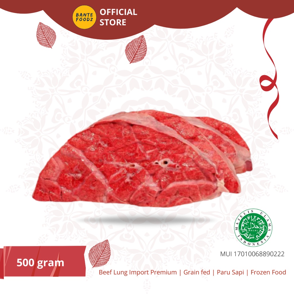 

Paru Sapi Mentah Grainfed / Beef Lung Frozen Best Seller 500 g