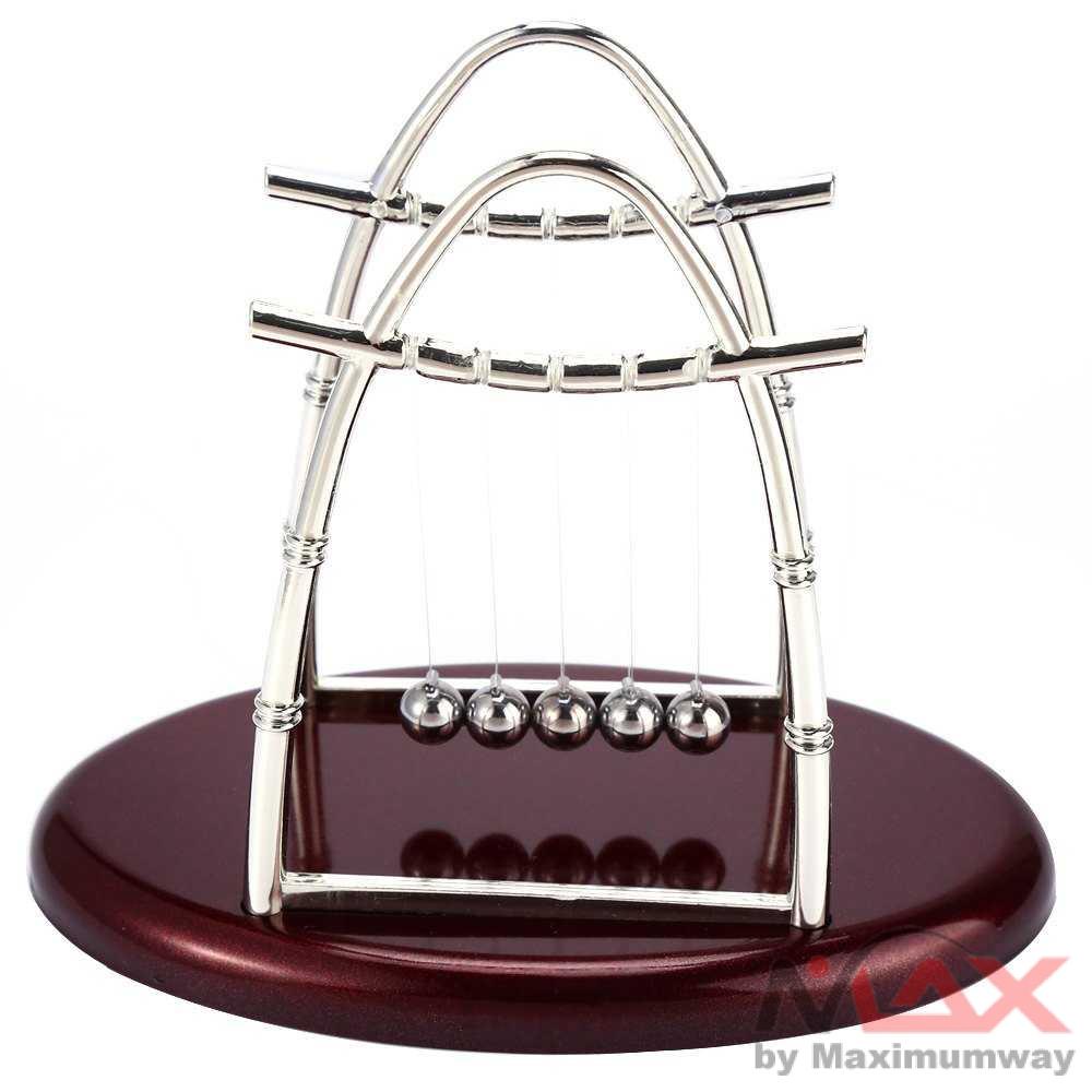 Balance Ball Pajangan Meja Pendulum Newton Model Arched - ZY02 Warna Coklat