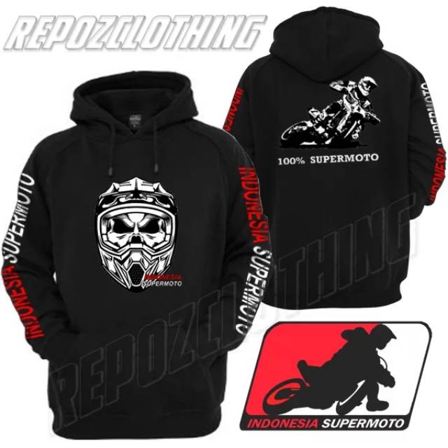 Jaket hoodie supermoto