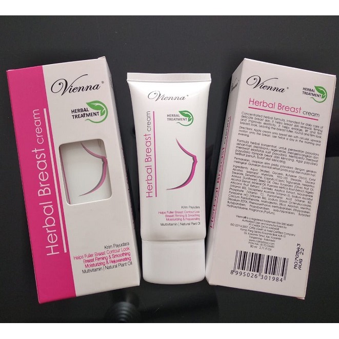 Vienna Breast Cream Herbal 80ml 100 Original Stock Terbaru Resmi Bpom Shopee Indonesia