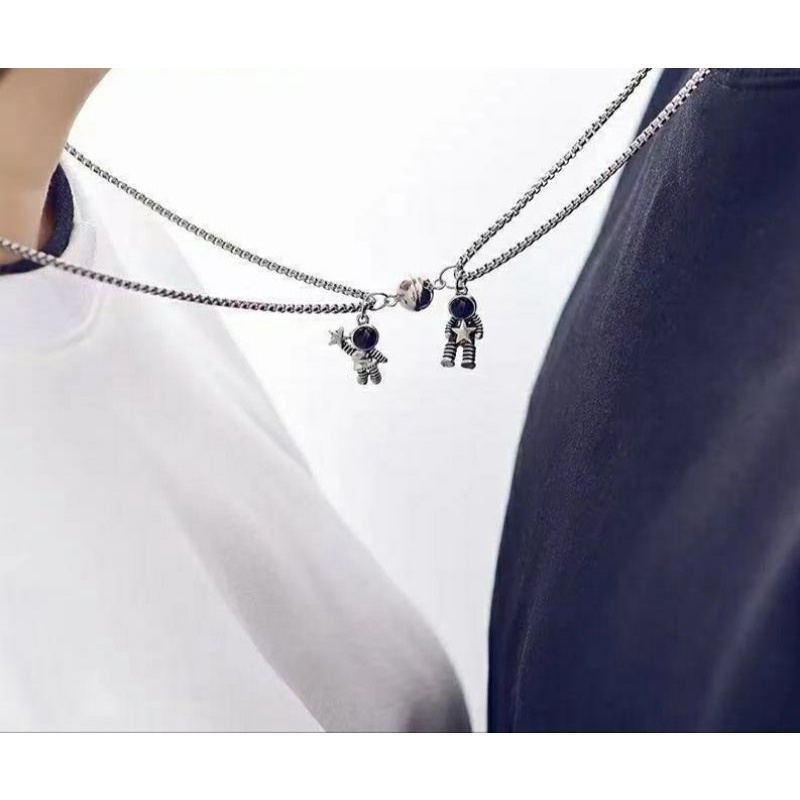 WB249 Kalung Liontin Astronot Unisex Bisa Untuk Couple Pasangan Bestie