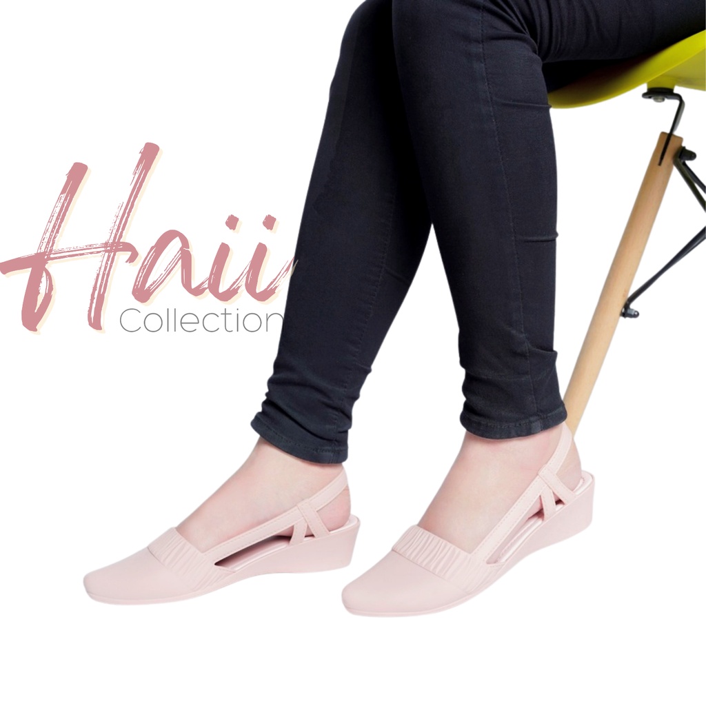 Sepatu Wedges Wanita Jelly Karet Porto BCH Sandal Wedges Terbaru / Sepatu Hak Tinggi