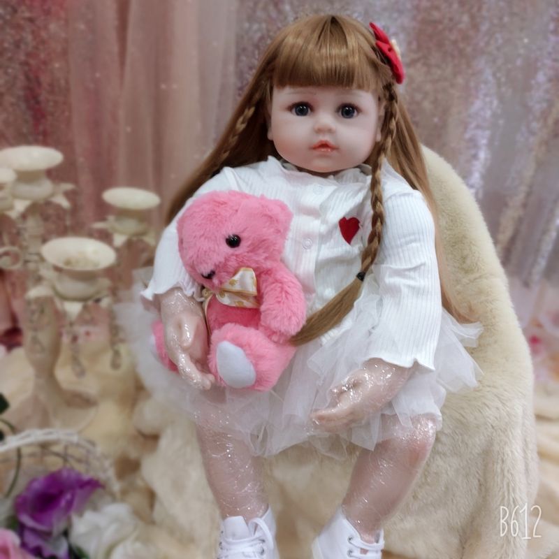 Boneka Bayi Reborn Premium Cantik 60 cm Rambut Panjang Original