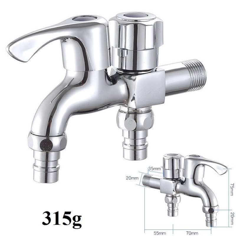 KRAN CABANG 1/2 KERAN MULTIFUNGSI STAINLESS MESIN CUCI SHOWER ORIGINAL BERKUALITAS