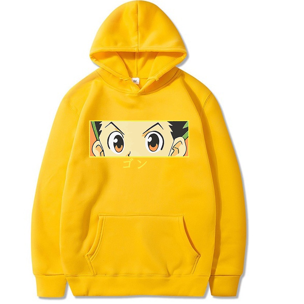 Sweater GON EYE Hoodie Anime HXH Jumper Pria Wanita Bahan Fleece Ukuran S M L XL XXL XXXL