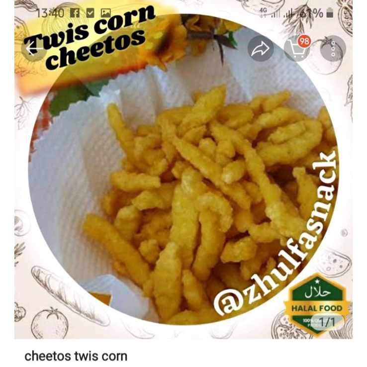 

snack twis corn cheetos jagung bakar 250g