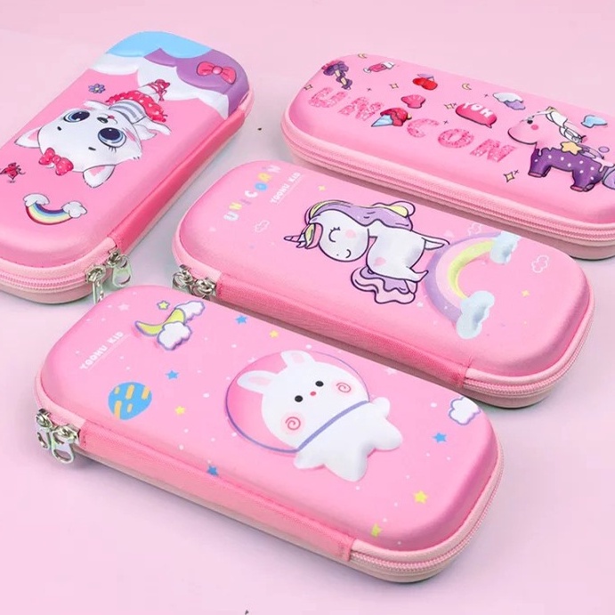 

3D kotak pensil 2 Layer Hard Case Anak Sekolah Cewek Cowok