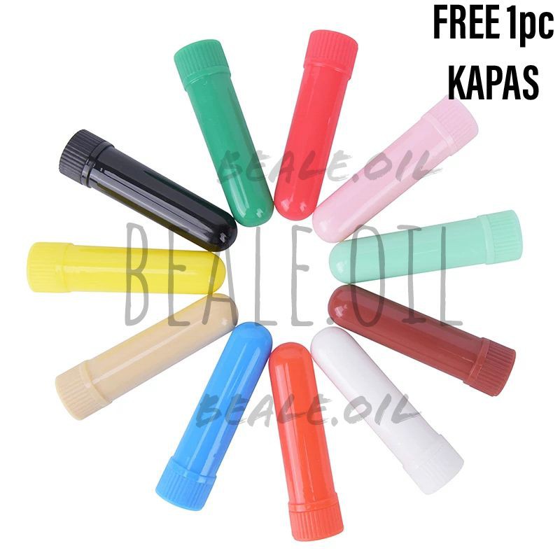 Inhaler Kosong DIY Essential Oil Nasal Inhaler Tube Kosong empty Eucalyptus Ekaliptus wadah Inhaller