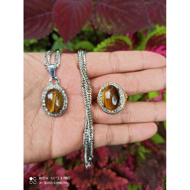 paket liontin batu akik macan lodaya (N)