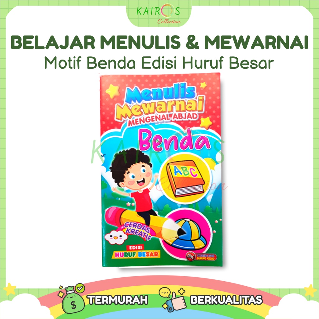 Buku Belajar Anak Menulis &amp; Mewarnai Mengenal Abjad