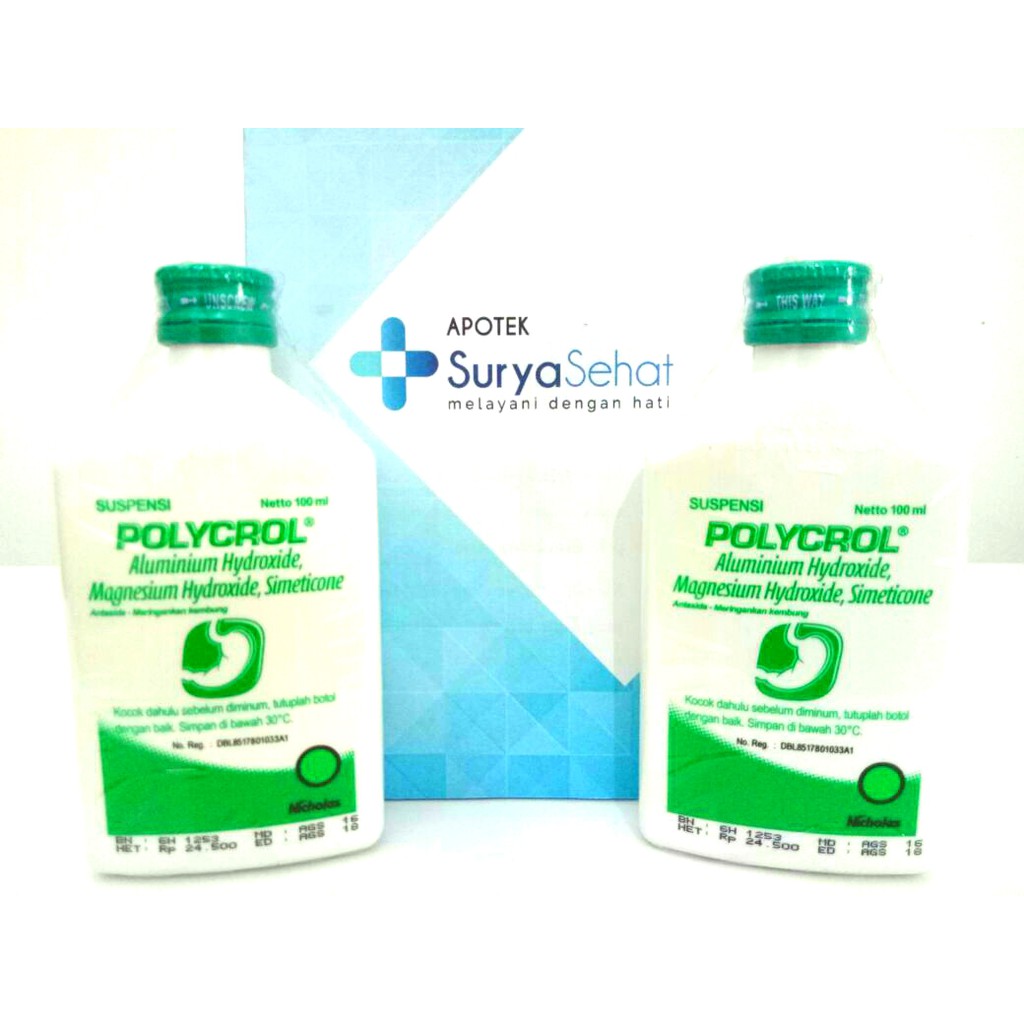 POLYCROL GEL SUSPENSI 100 ML (Obat Maag dan kembung)  Apotek Surya Sehat