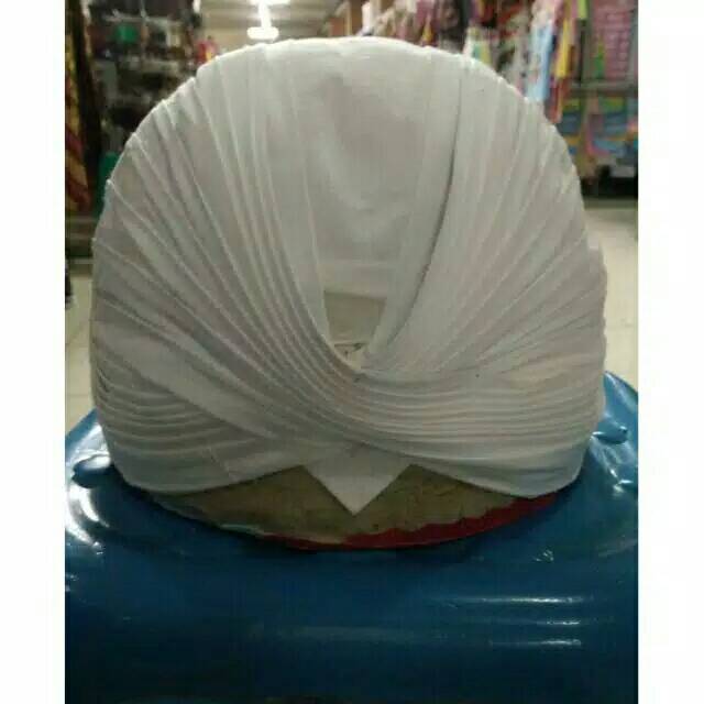 BLANGKON LIPAT PUTIH POLOS SLIWIR