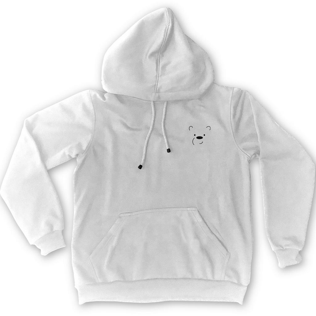 Hoodie Ice Bear Embroidery We Bare Bears Cute Kawaii Premium Unisex