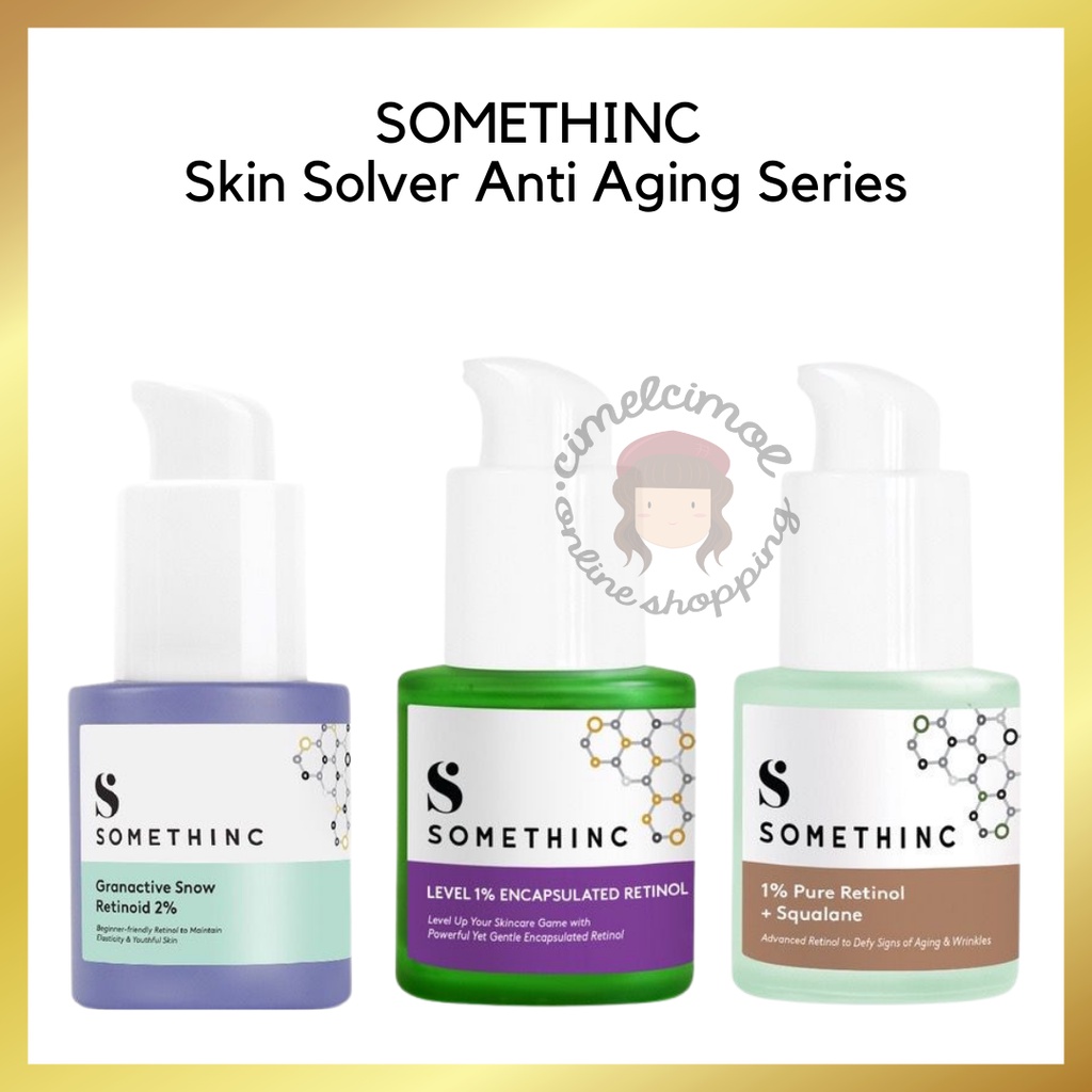 BPOM SOMETHINC SKIN SOLVER Series 20ml - Revive Potion | Lemonade Vitamin C | Dark Spot Reducer Ampoule | Hylapore | Salicylic Acid | Vita Propolis | Astaxanthin + Chlorelina | Bakuchiol | Resurrect Multibiome | Retinol | Granactive Serum Wajah