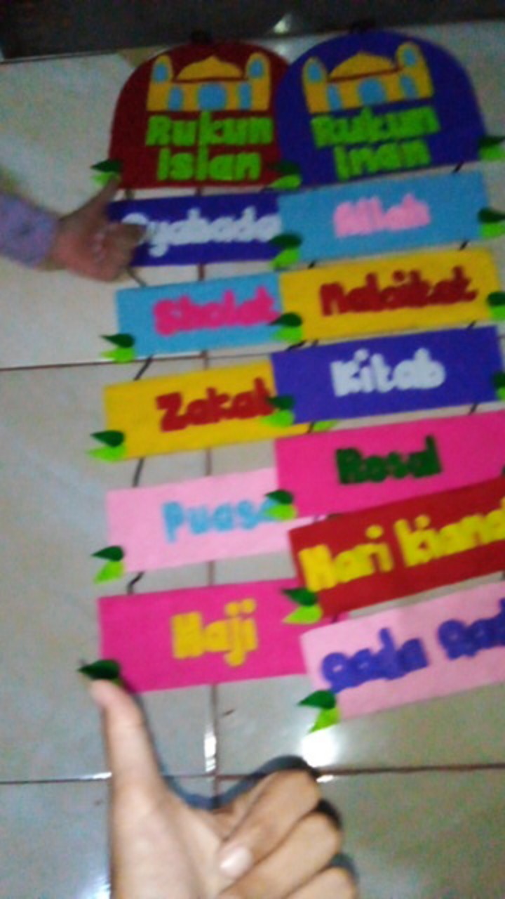 Set Rukun Iman&islam/hiasan Gantung/hiasan Dinding/prakarya Sekolah/kerajinan Tangan