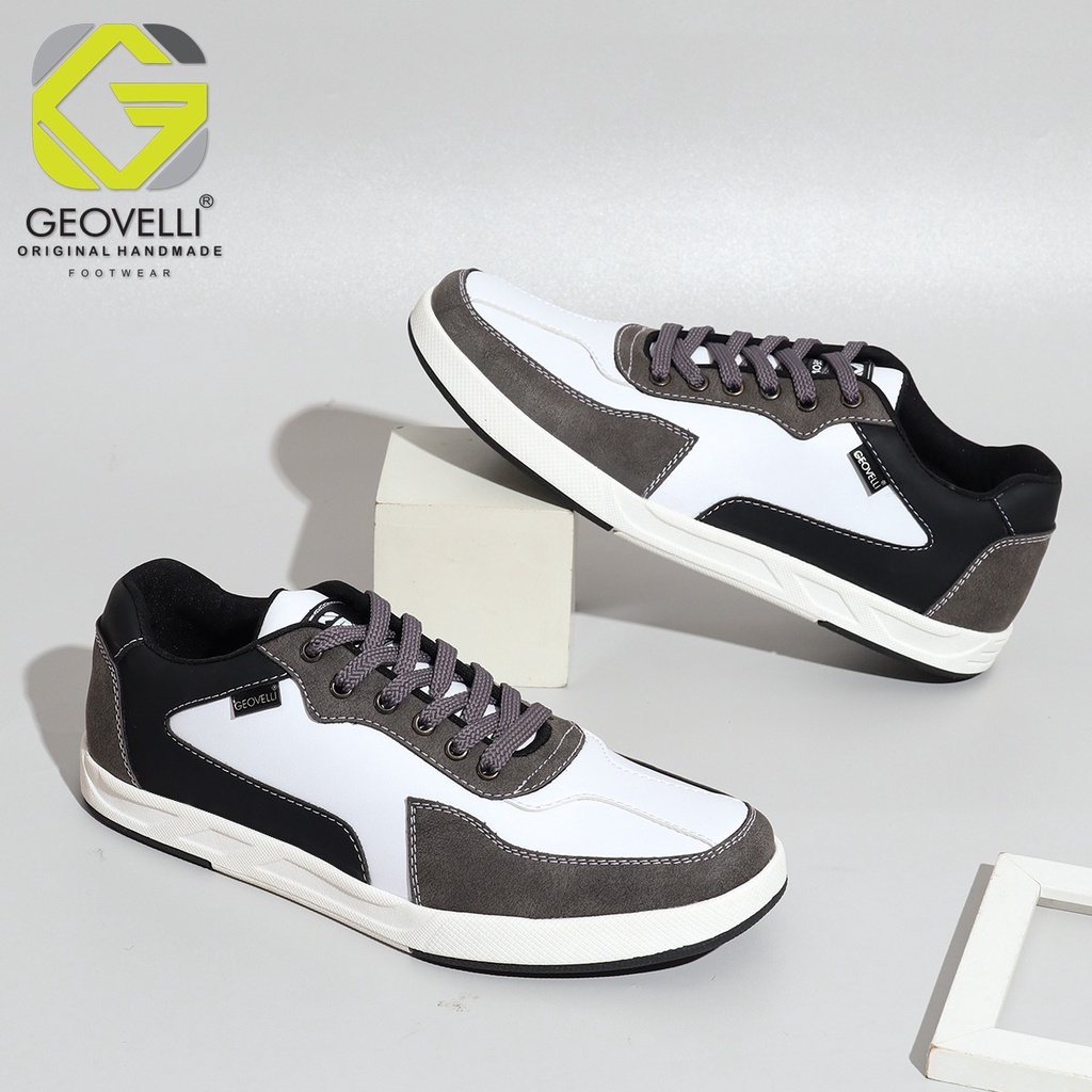 Sepatu sneakers pria geovelli trendy gaya sporty - sneker cowo