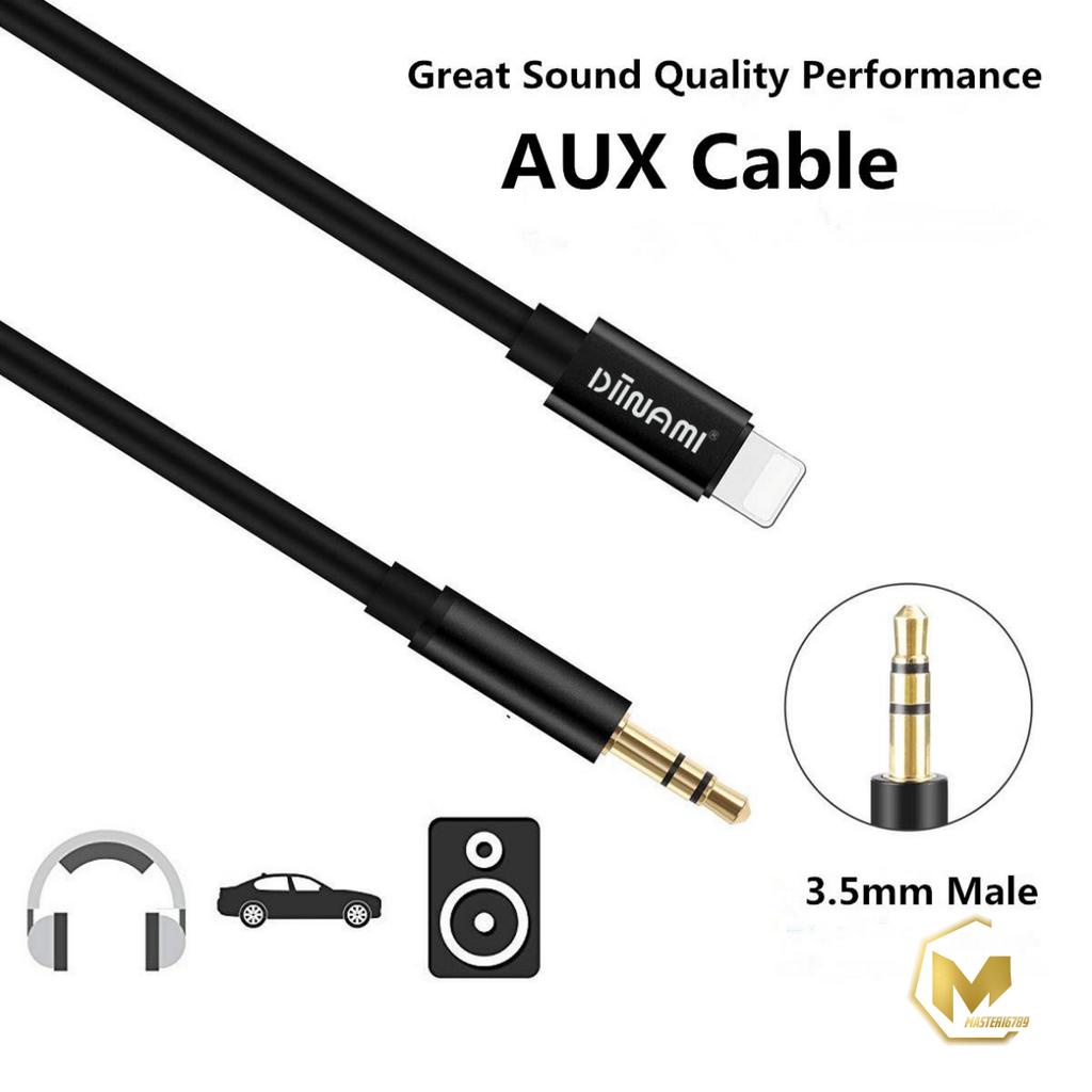 ￼DIINAMI kabel iphone Lightning to aux 3.5mm   ,Type C To Jack 3.5MM Premium Nylon kabel Audio  MA4410