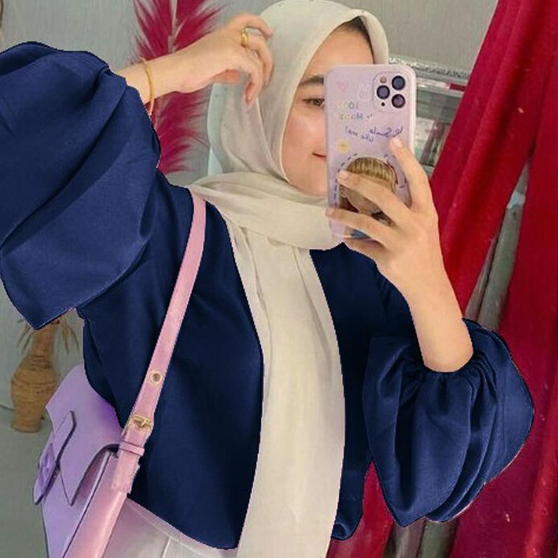 ♥Terbagus♥ OLA TOP BLOUSE LENGAN BALON KATUN CARLINA Langsung Kirim