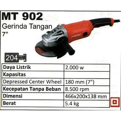 Mesin Gerinda Grinda Tangan 7" Maktec MT902 MT 902