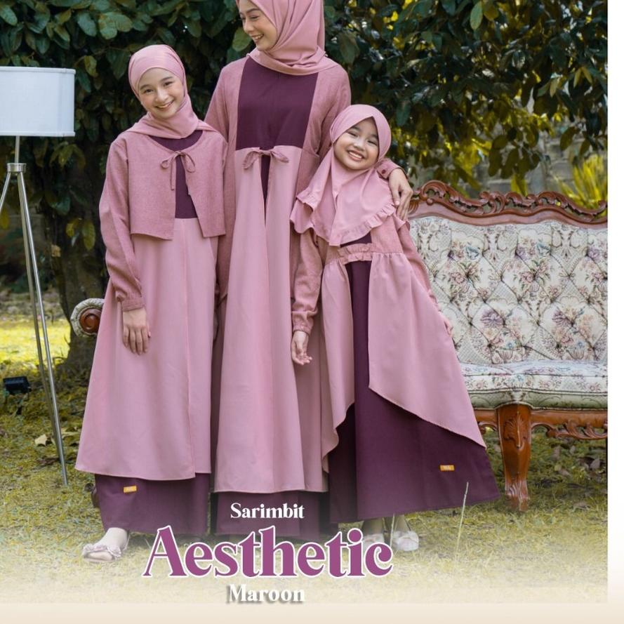 ☜ Baju Couple Keluarga Lebaran 2022 Mewah - Sarimbit Keluarga 2022 Ori Bandung - Gamis Couple Ibu da