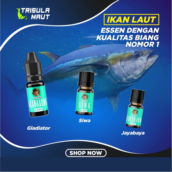 ESSEN TRISULA MAUT IKAN LAUT PAKET GLADIATOR, JAYABAYA, SIWA UMPAN PANCING LAUT  by CEPY YANWAR