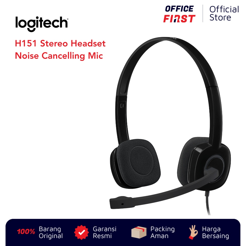 Logitech H151 Stereo Headset Noise Cancel Mic Jack 3.5mm Multi H 151