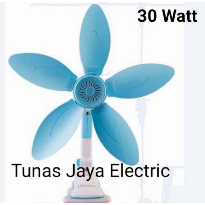 Kipas Angin 3 Fungsi 30W (5 Baling) JEPIT - DINDING - MEJA Standar SNI