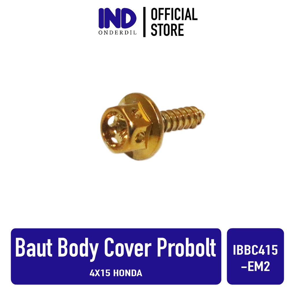 IND Onderdil Baut-Baud Cover Body-Bodi Probolt-Pro Bolt Honda Vario & Beat & Scoopy & Spacy 4x15-M4x
