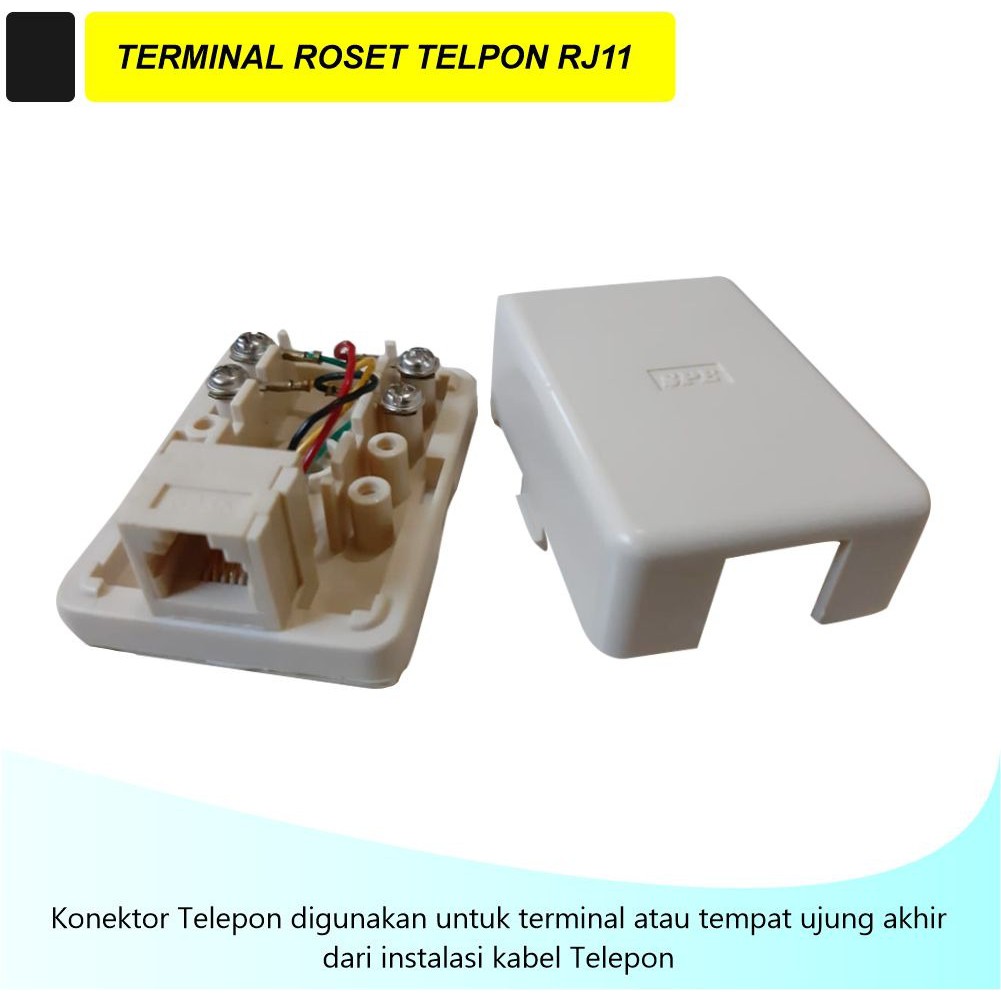 Sambungan Kotak Terminal  Roset Telepon  RJ11 Shopee Indonesia