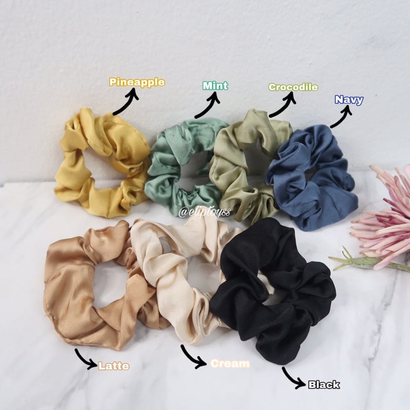 IKAT RAMBUT MINI SATIN RAINBOW 7 WARNA SCRUNCHIES KOREA PREMIUM BEST SELLER