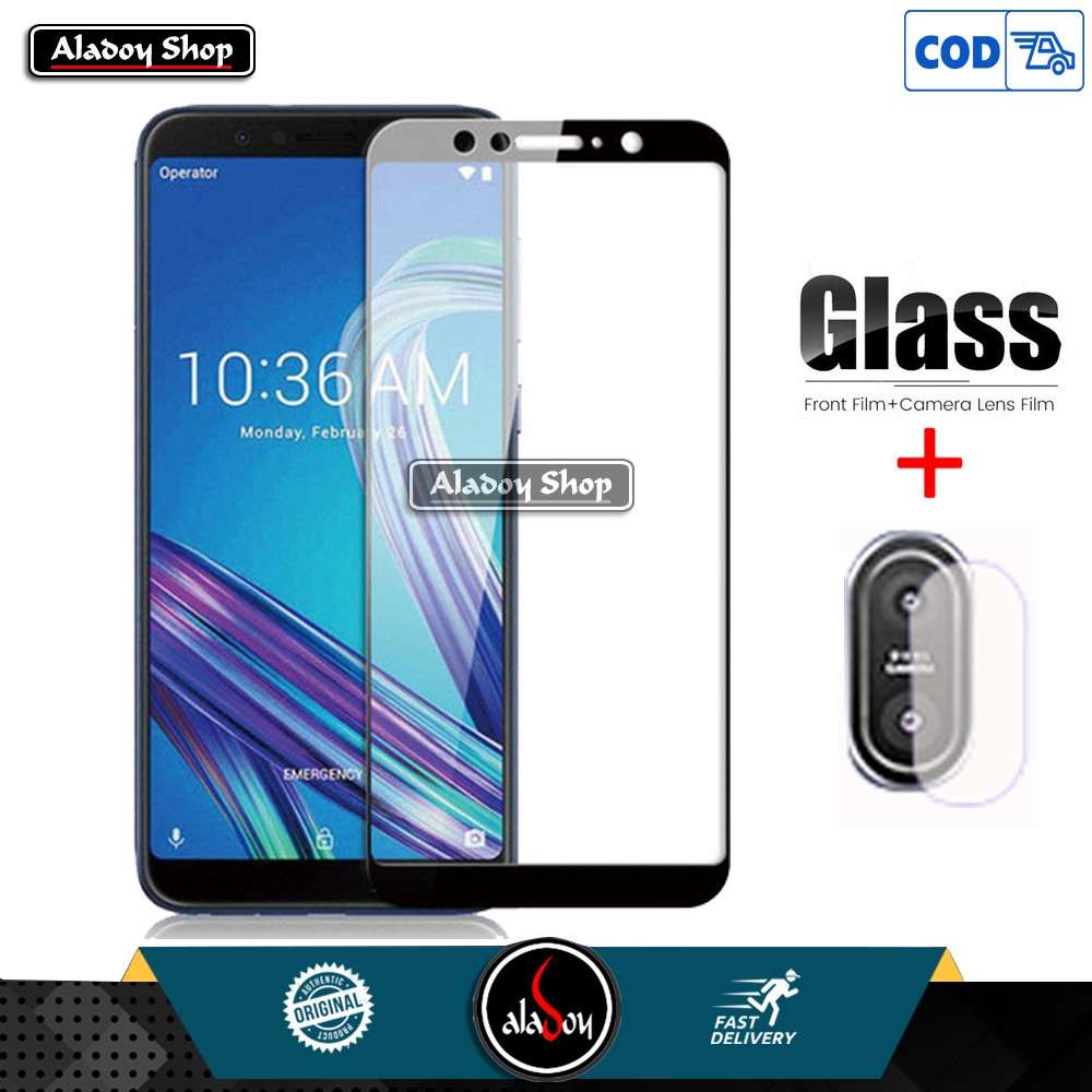 Paket Tempered Glass Layar Dan Tempered Glass Camera Back Lens Asus Zenfone Max Pro M1