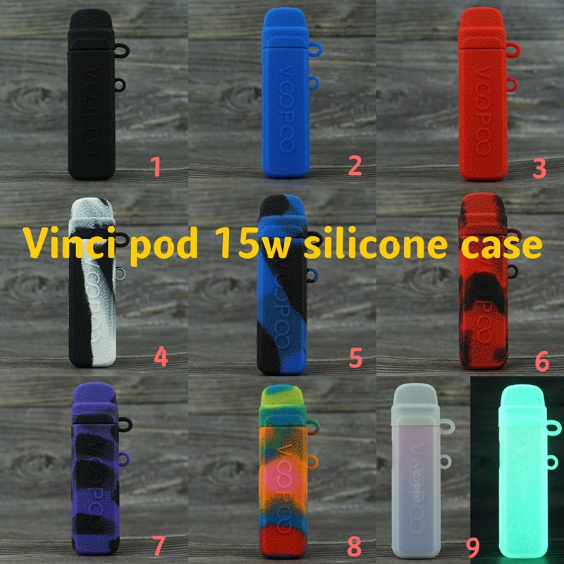 Casing Pelindung Bahan Silikon Tekstur Lembut Dengan Tali Lanyard Untuk Vinci Pod 15W