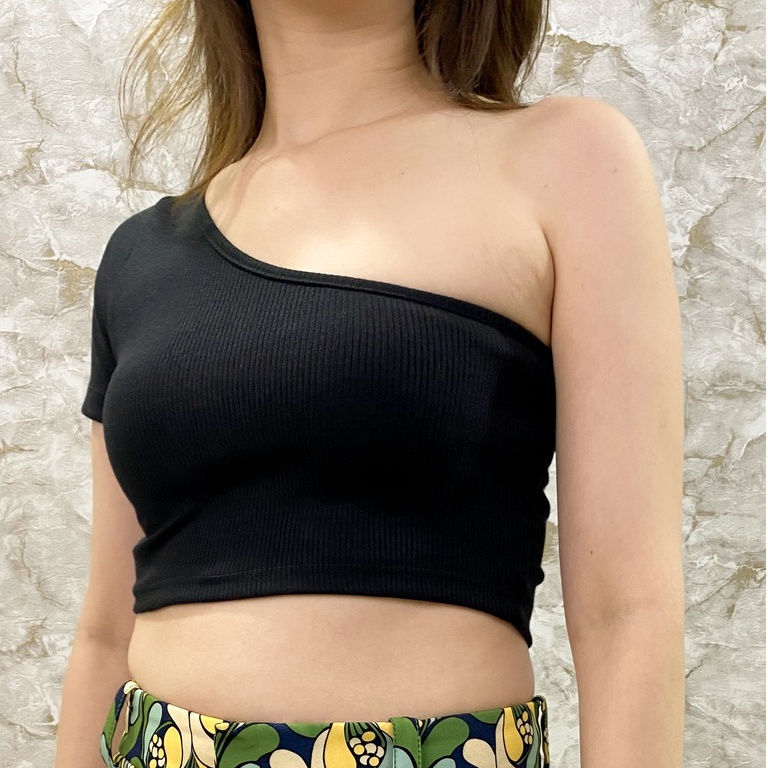 MODAVIE - DEBBY TANK TOP Crop Top Tanktop Korea Tanktop One Shoulder Atasan Wanita