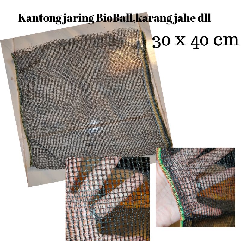KANTONG JARING  MEDIA FILTER BIO BALL KARANG JAHE bio ball batu apung batu zeolit oyster jaring media filter kolam dan aquarium WARING size M