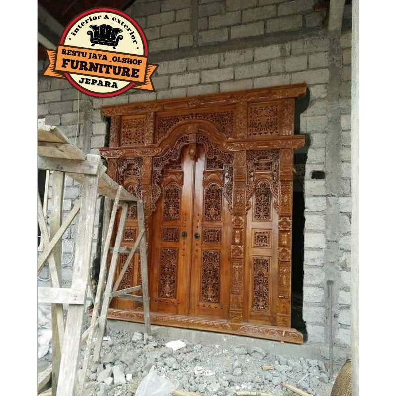 Pintu gebyok pintu jati pintu kayu