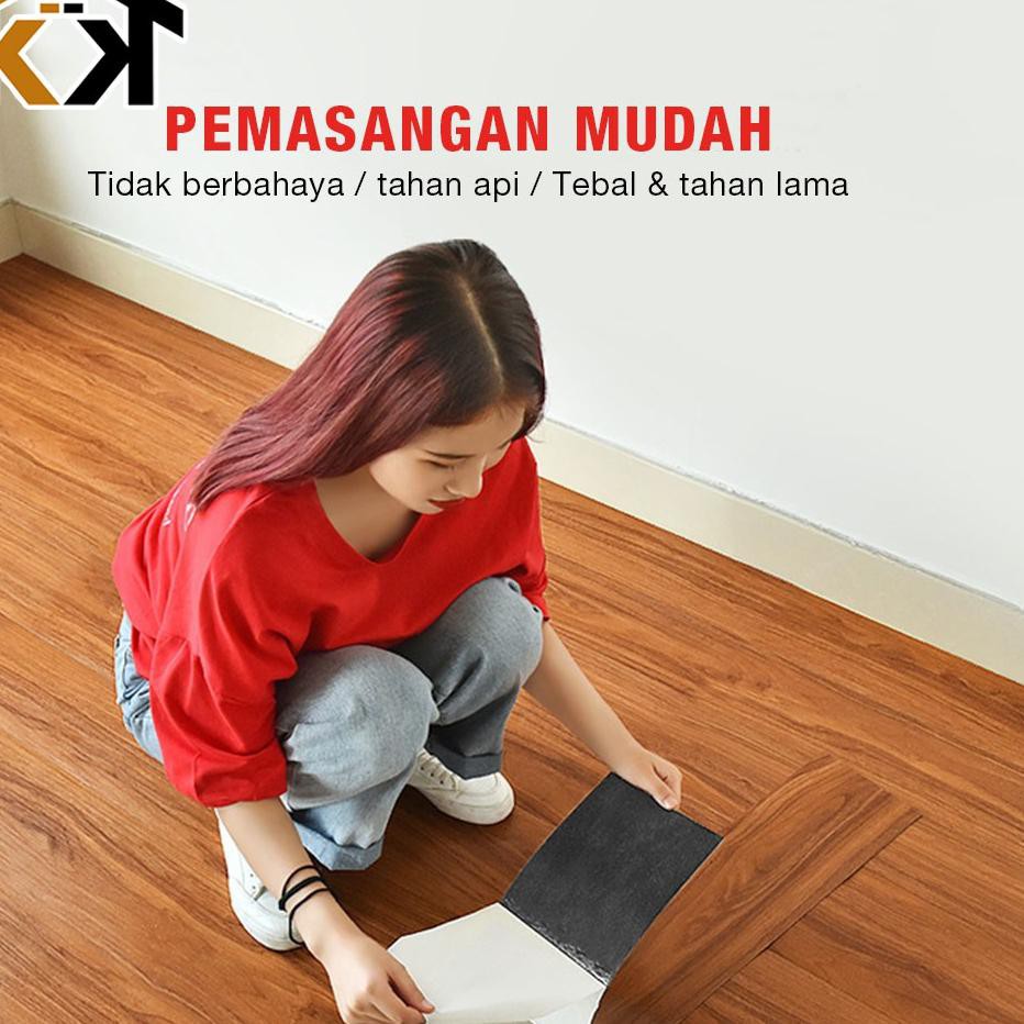 Model Baru Kk Stiker Lantai Vinyl Wallpaper Dinding Vinyl Parket Lantai Vinyl Motif Kayu Premium Shopee Indonesia