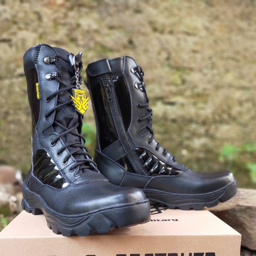 SEPATU PDL BROTRHER KULIT ASLI SEPATU PDL TNI POLRI SECURITY SATPAM SEPATU BOOTS PRIA WANITA