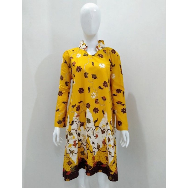 Tunik Batik Wanita Terbaru 2022 Kekinian Jumbo ld 120 - Fashion Wanita Muslim - Atasan Batik Tunik -