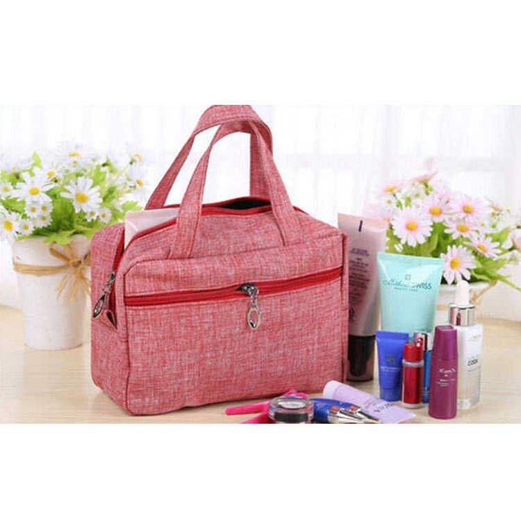 Tas Make Up Tas Kosmetik Pouch Kosmetik Travel Dompet Kosmetik Makeup Pouch Kosmetik Handle Tas Skincare Travel Bag Pouch Kosmetik Travel Bag Organizer Model Korea Bahan Denim Murah Terbaru Multifungsi