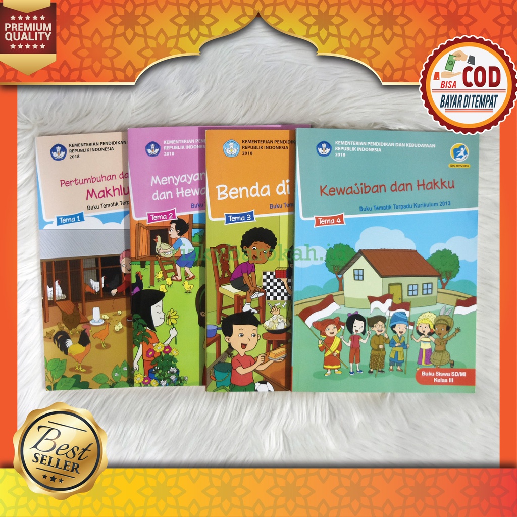 BUKU SISWA Kelas 3 III SD MI Tematik Terpadu Tema 1 2 3 4 Kurikulum 2013 Revisi 2018 Buku Pelajaran 