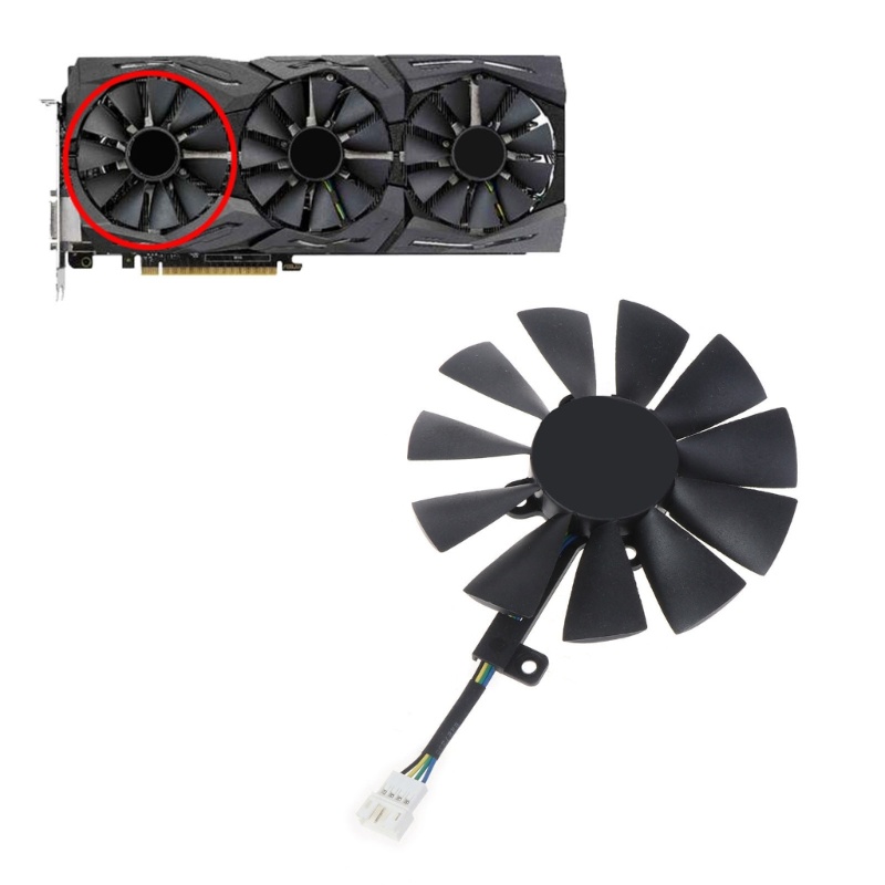 Vivi Kipas Kartu Grafis PLD09210S12HH GPU Cooling Fan Untuk STRIX GTX 1080/980Ti