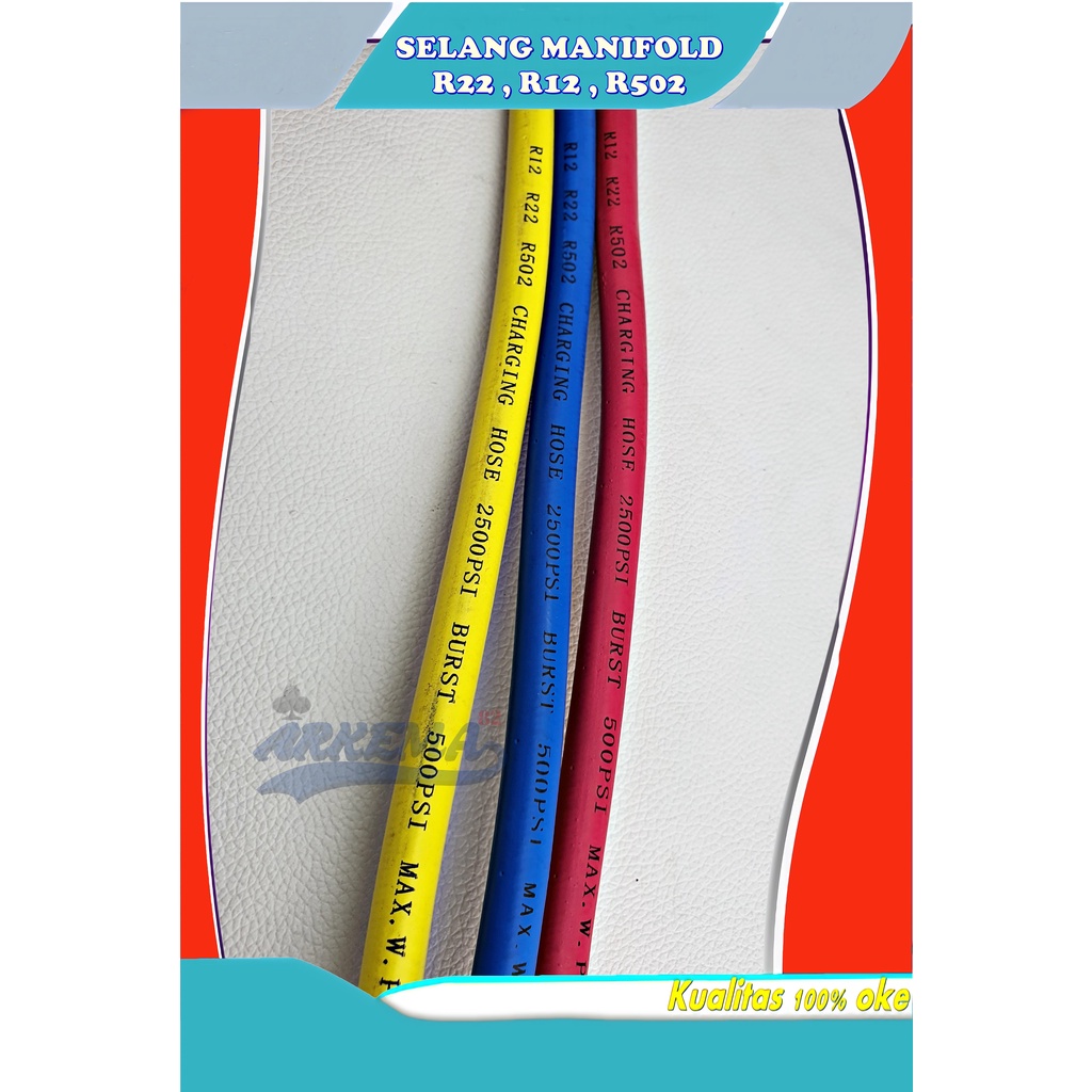[ SATUAN ] SELANG MANIFOLD | SELANG MANIFOLD R22 R134 R502 1.5METER | SELANG ANALIZER | SELANG ANALISER | SELANG MANIFOLD ANALIZER