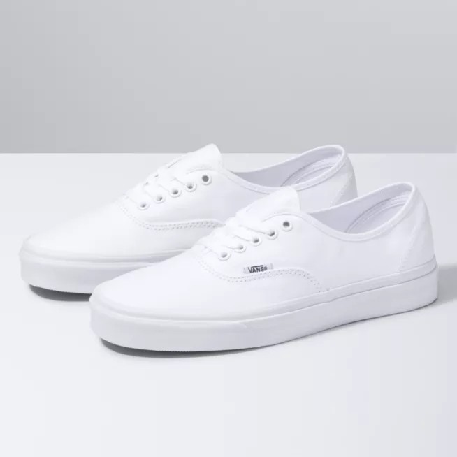 Sepatu Vans Sneakers Sepatu Era Authentic Tali Pria dan Wanita Full White