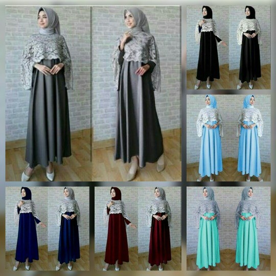 promo GAMIS PESTA BROKAT / BAJU MUSLIM WANITA / JUBAH GAMIS MODERN murah kualitas bagus