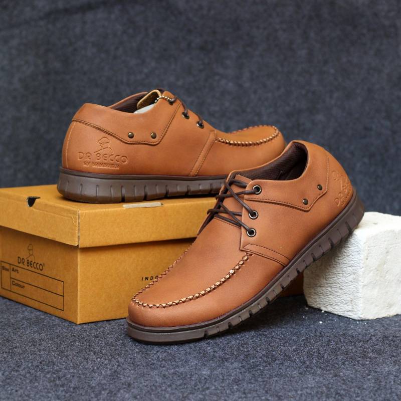 Sepatu Kerja Kantor formal pria laki dewasa kickers pantofel tali high kulit sapi asli warna hitam 1