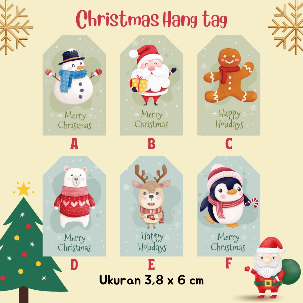

Hang Tag Christmas / Gantungan Natal isi 37pcs Hangtag Hampers Natal