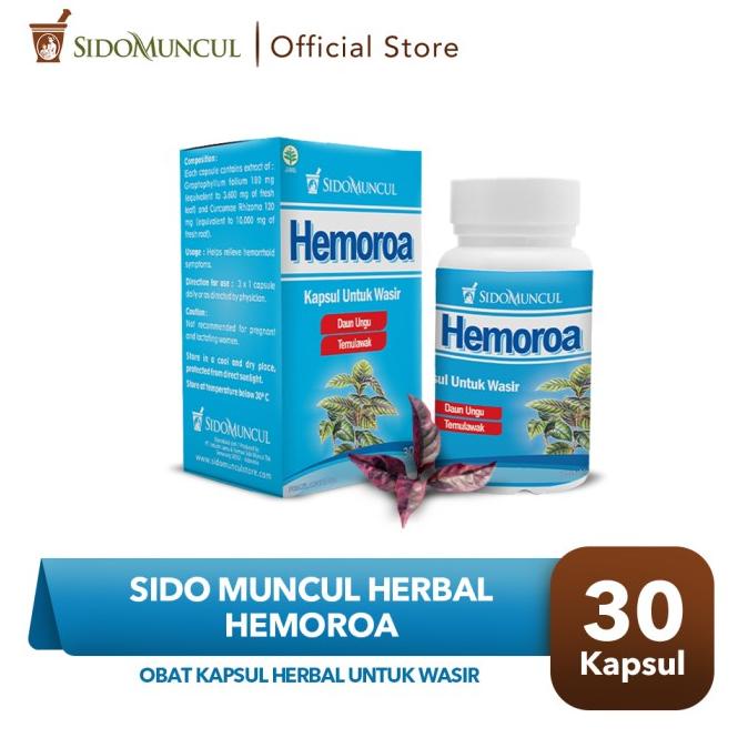 

TERMURAH Sido Muncul Herbal Hemoroa 30 Kapsul - Wasir Pendarahan /OBAT HERBAL ASAM URAT/OBAT HERBAL PELANGSING/OBAT HERBAL KOLESTEROL/OBAT HERBAL DIABETES